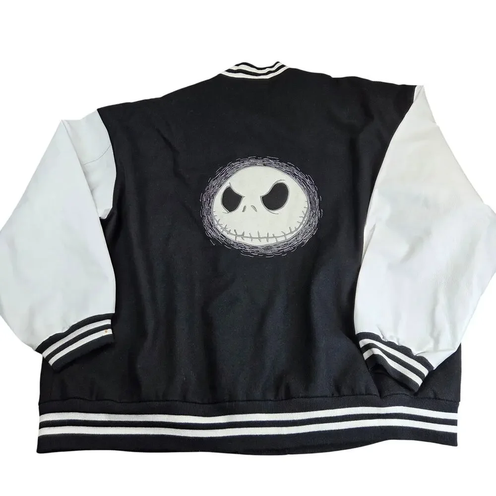 Disney Direct Nightmare Before Christmas Wool Leather Letterman Jacket XXL Jack